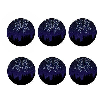 Gemini Constellation Print Coaster Set