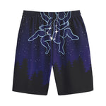 Gemini Constellation Print Cotton Shorts
