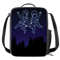 Gemini Constellation Print Crossbody Lunch Bag