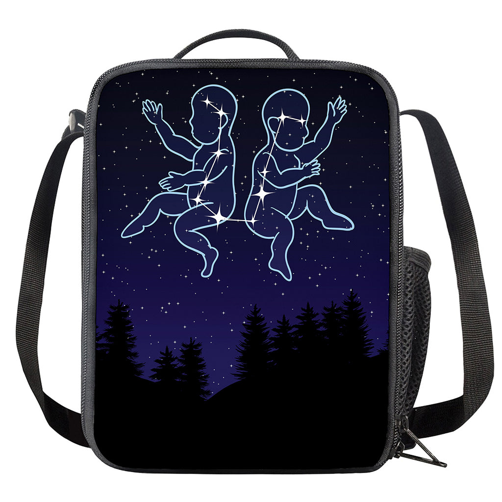 Gemini Constellation Print Crossbody Lunch Bag