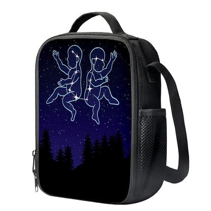 Gemini Constellation Print Crossbody Lunch Bag