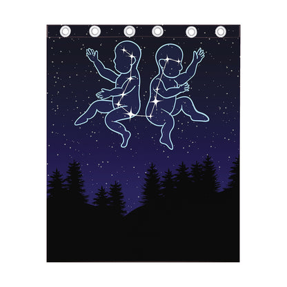 Gemini Constellation Print Curtain