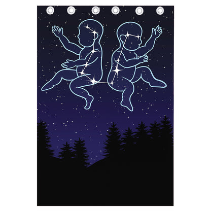 Gemini Constellation Print Curtain