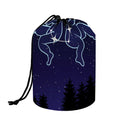 Gemini Constellation Print Drawstring Makeup Bag
