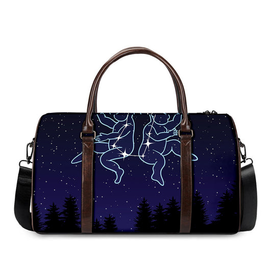 Gemini Constellation Print Duffle Bag