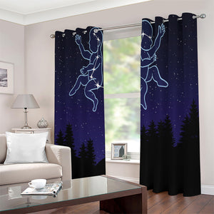 Gemini Constellation Print Extra Wide Grommet Curtains