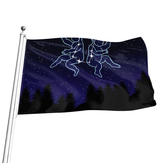 Gemini Constellation Print Flag