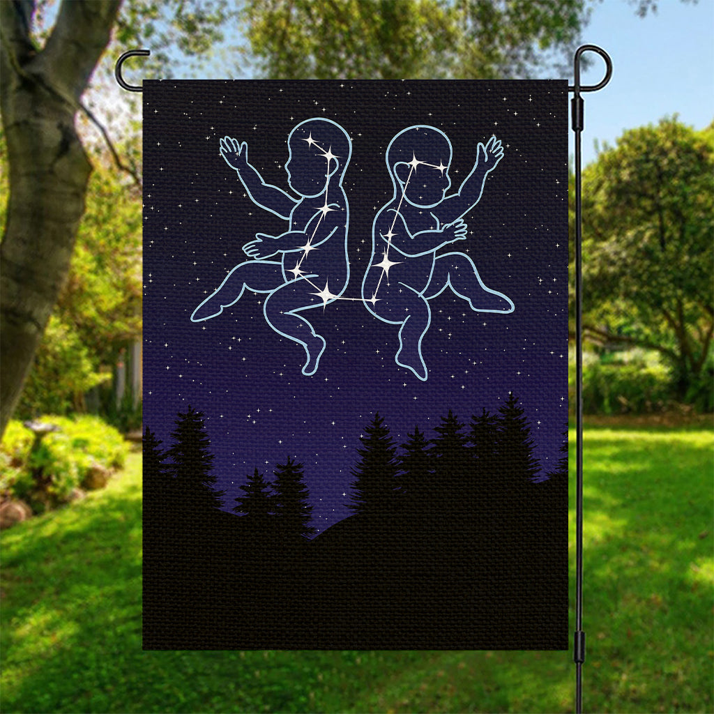 Gemini Constellation Print Garden Flag