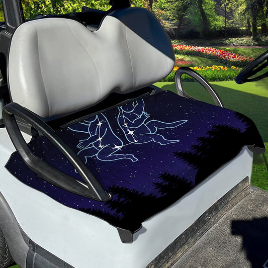 Gemini Constellation Print Golf Cart Seat Cover