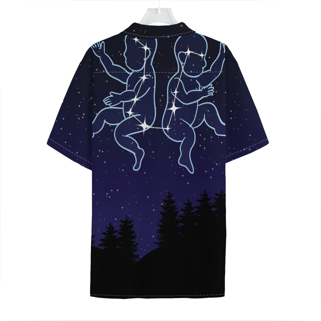 Gemini Constellation Print Hawaiian Shirt