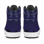 Gemini Constellation Print High Top Leather Sneakers