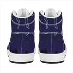 Gemini Constellation Print High Top Leather Sneakers