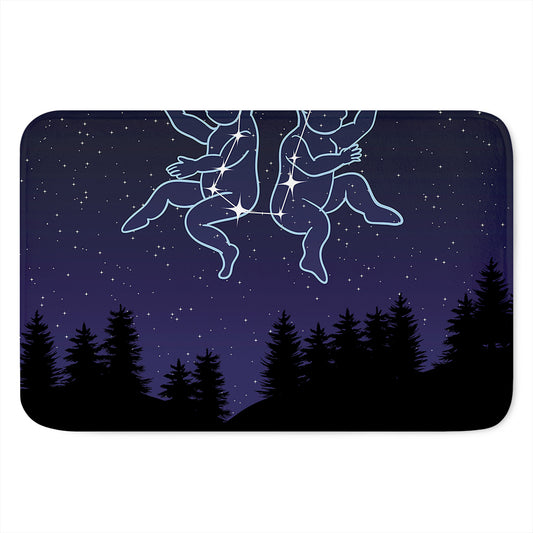 Gemini Constellation Print Indoor Door Mat