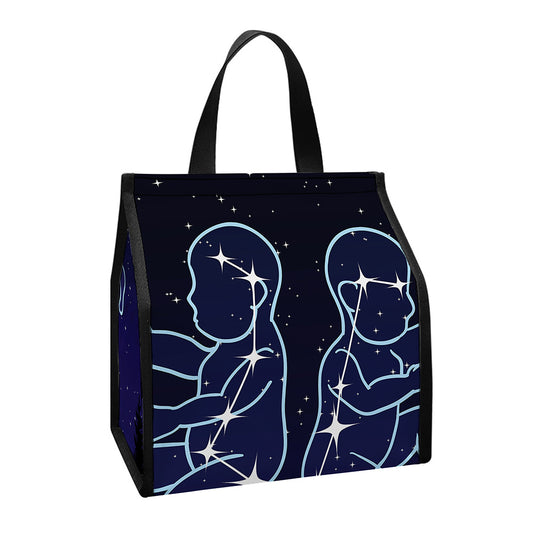 Gemini Constellation Print Insulated Lunch Tote