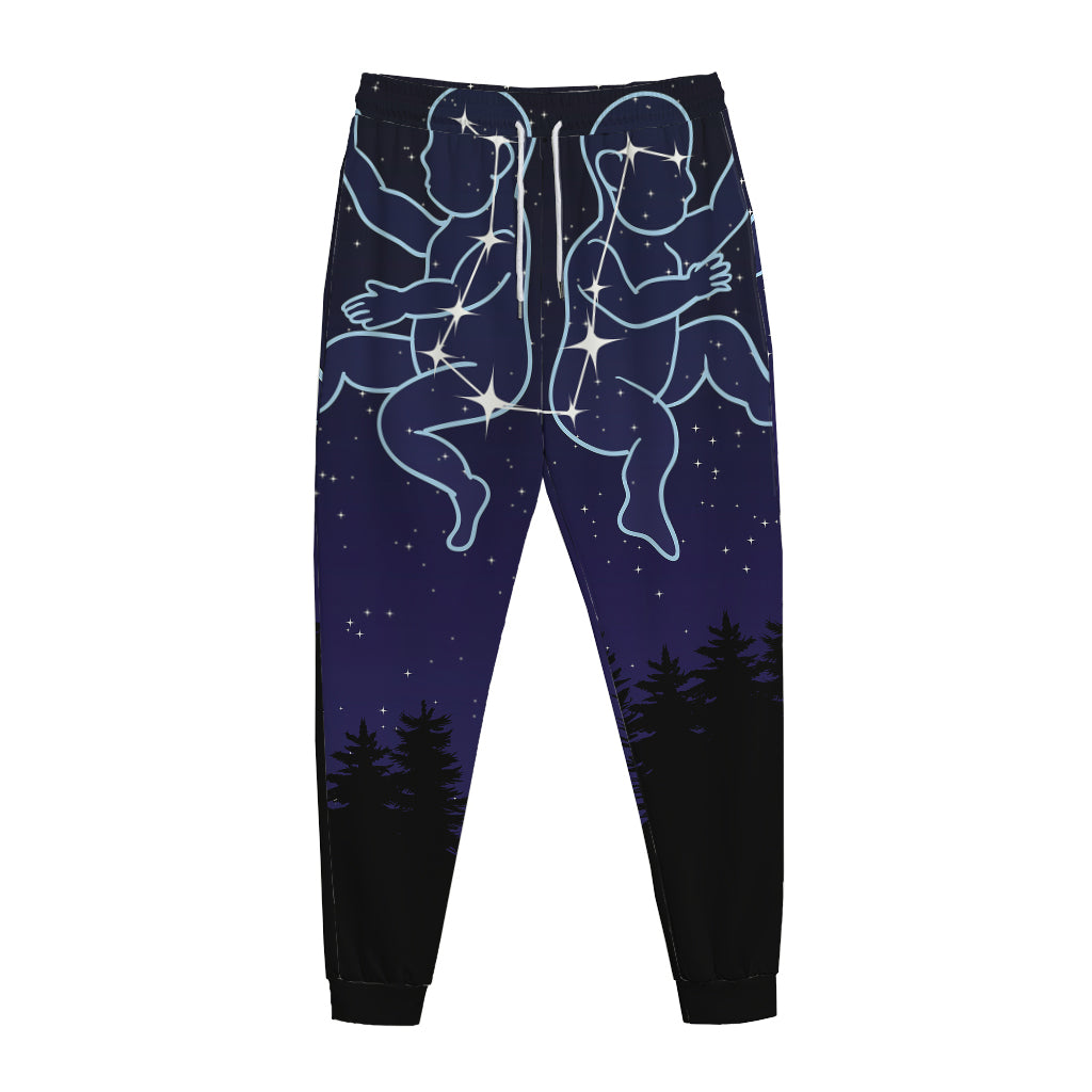Gemini Constellation Print Jogger Pants