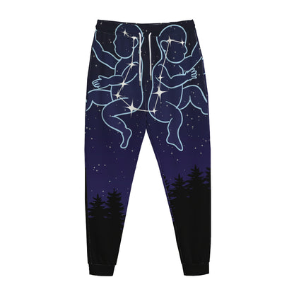Gemini Constellation Print Jogger Pants