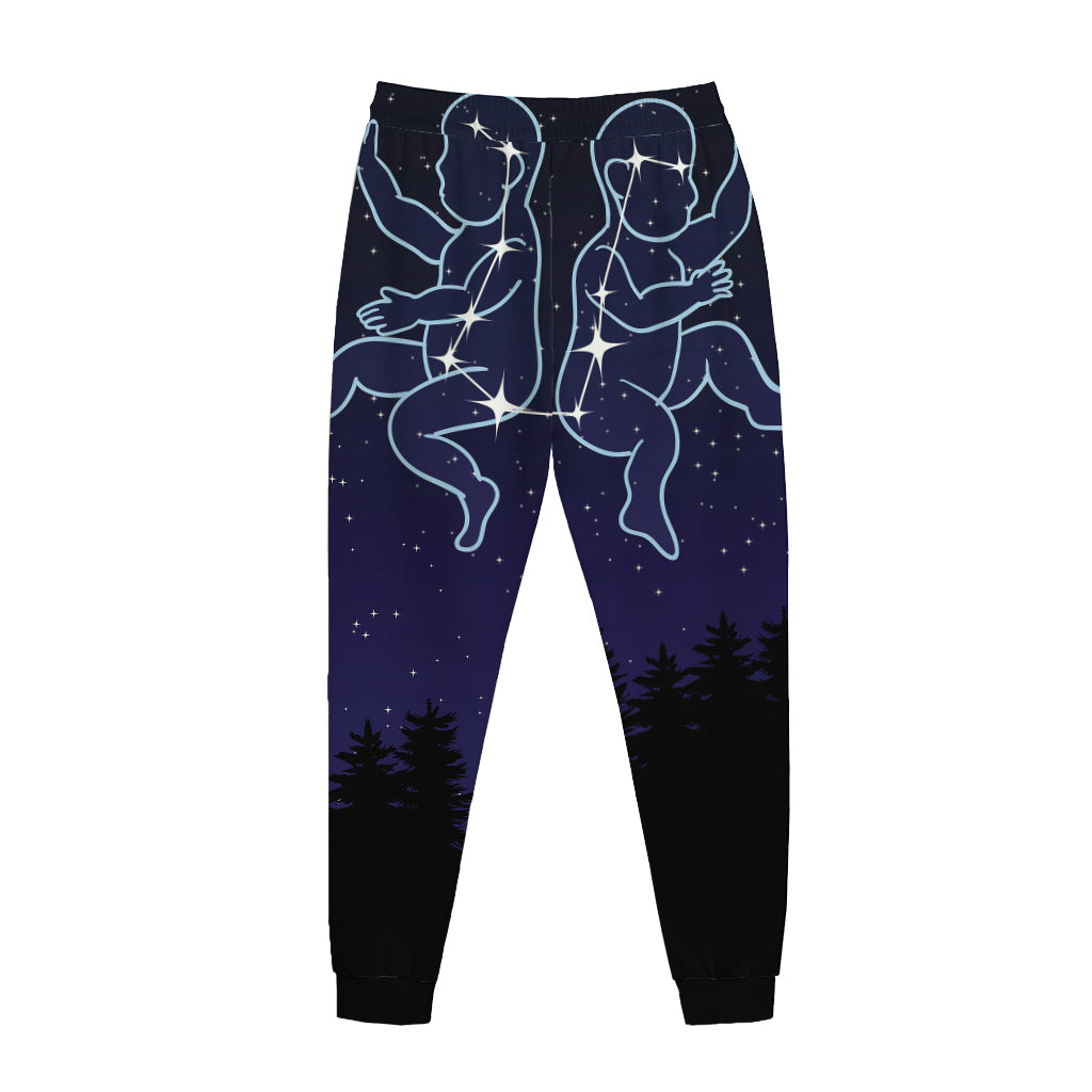 Gemini Constellation Print Jogger Pants