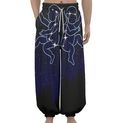 Gemini Constellation Print Lantern Pants