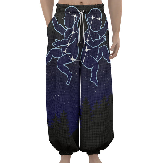 Gemini Constellation Print Lantern Pants