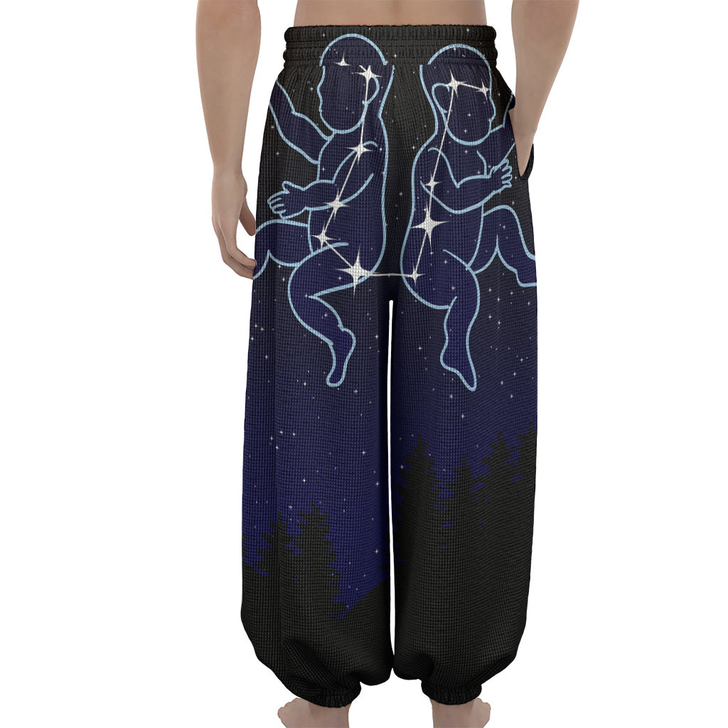Gemini Constellation Print Lantern Pants