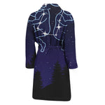 Gemini Constellation Print Men's Bathrobe