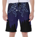 Gemini Constellation Print Men's Beach Shorts