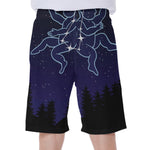 Gemini Constellation Print Men's Beach Shorts