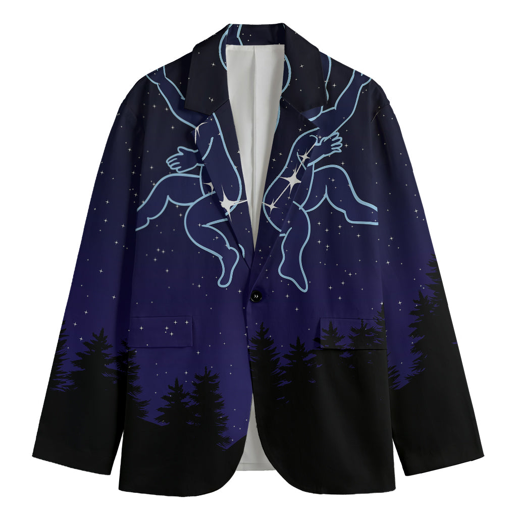 Gemini Constellation Print Men's Blazer