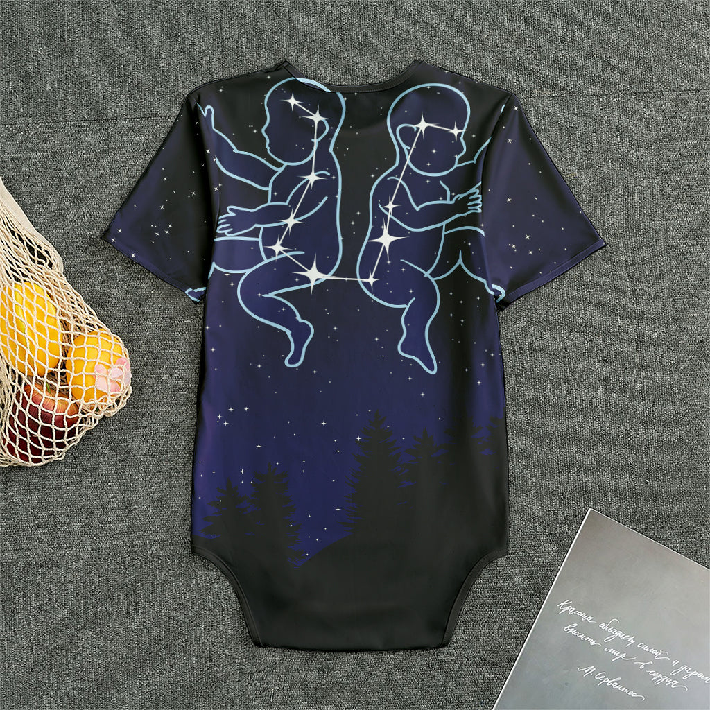 Gemini Constellation Print Men's Bodysuit