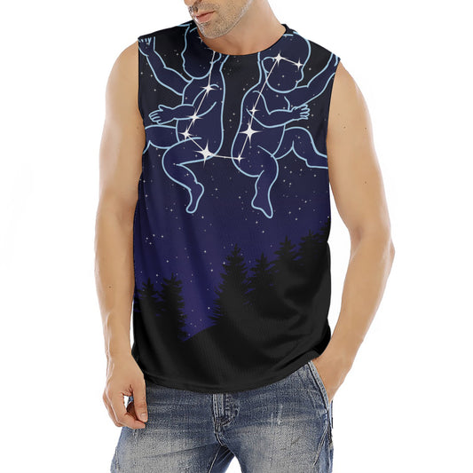 Gemini Constellation Print Men's Fitness Tank Top