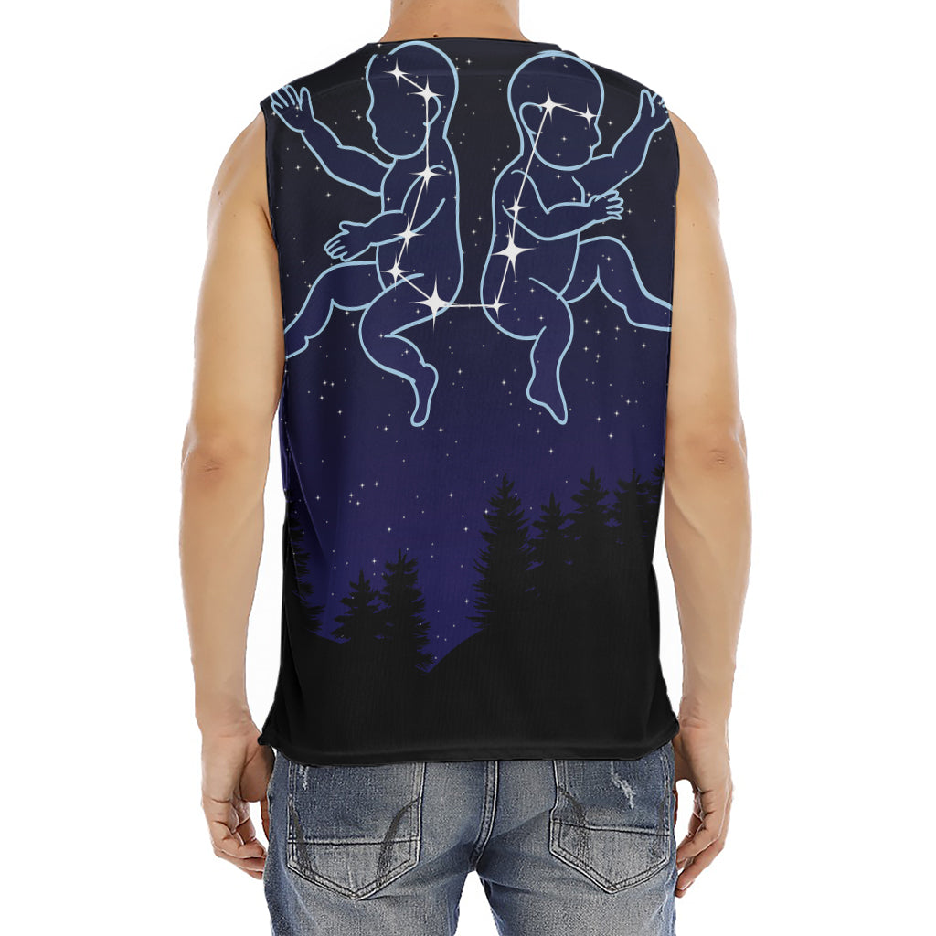Gemini Constellation Print Men's Fitness Tank Top
