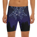 Gemini Constellation Print Men's Long Boxer Briefs