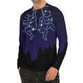 Gemini Constellation Print Men's Long Sleeve Rash Guard