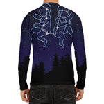 Gemini Constellation Print Men's Long Sleeve Rash Guard