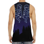 Gemini Constellation Print Men's Muscle Tank Top