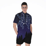 Gemini Constellation Print Men's Rompers