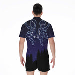Gemini Constellation Print Men's Rompers