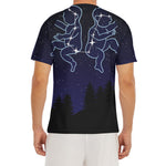 Gemini Constellation Print Men's Short Sleeve Rash Guard