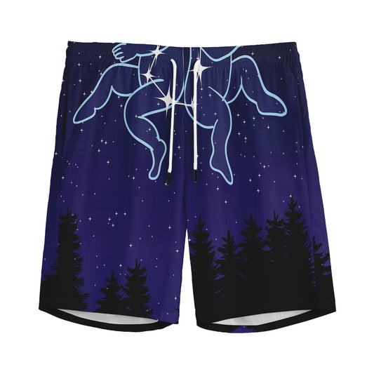 Gemini Constellation Print Men's Sports Shorts