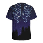 Gemini Constellation Print Men's Sports T-Shirt
