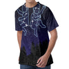 Gemini Constellation Print Men's Velvet T-Shirt