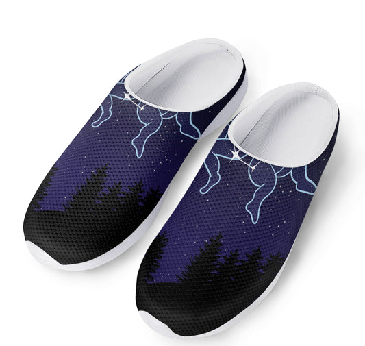 Gemini Constellation Print Mesh Casual Shoes