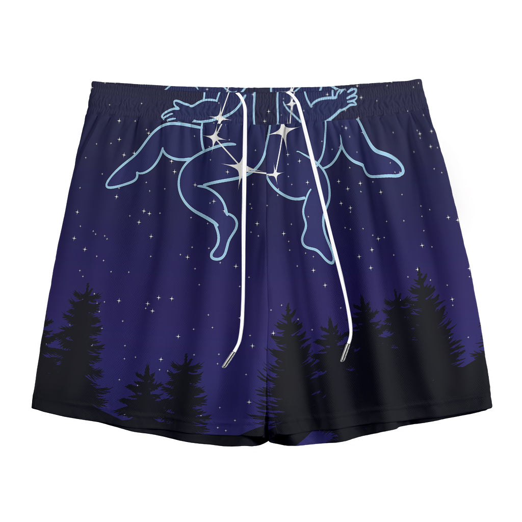 Gemini Constellation Print Mesh Shorts