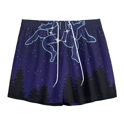 Gemini Constellation Print Mesh Shorts