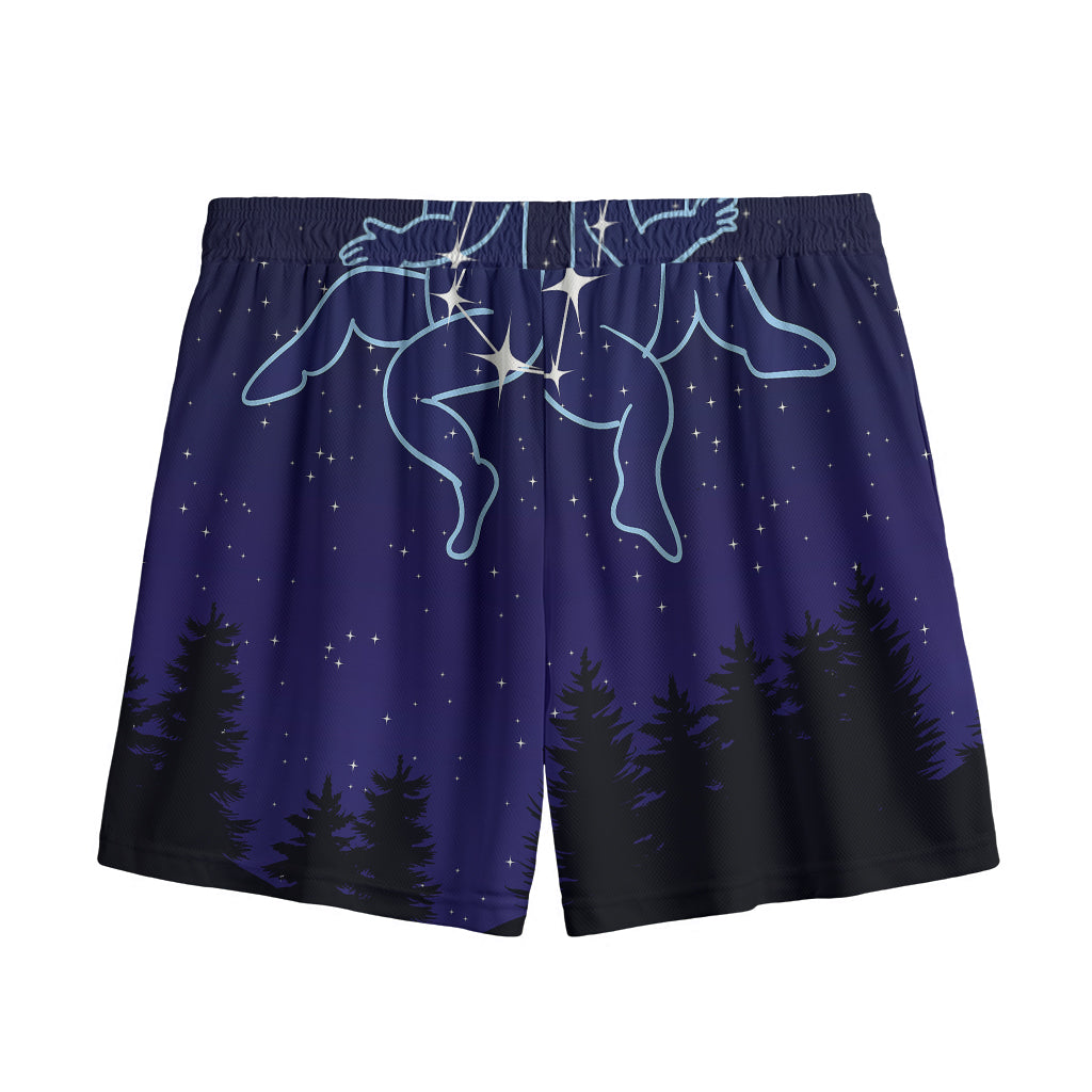 Gemini Constellation Print Mesh Shorts