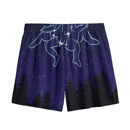 Gemini Constellation Print Mesh Shorts