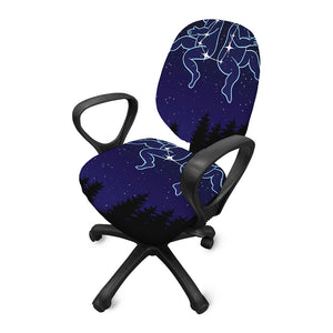 Gemini Constellation Print Office Chair Cover