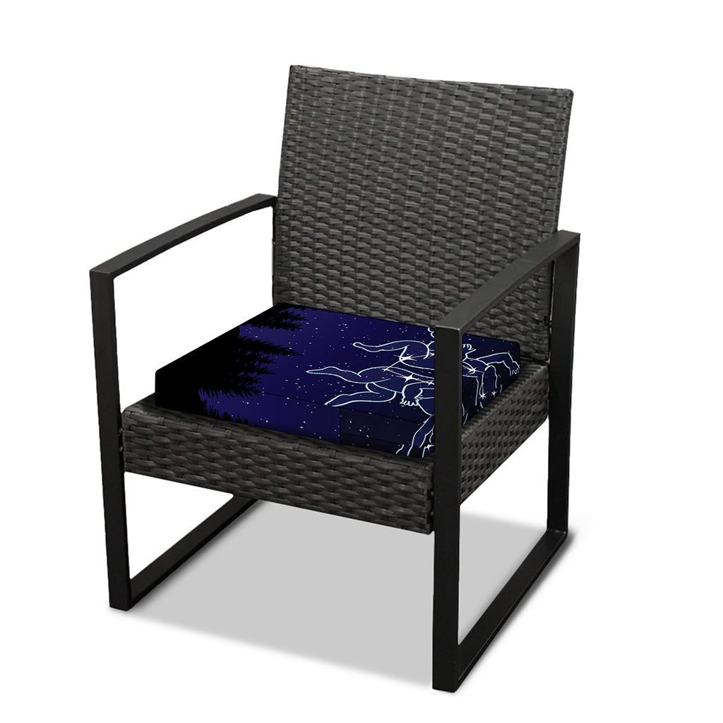 Gemini Constellation Print Outdoor Seat Cushion Cover