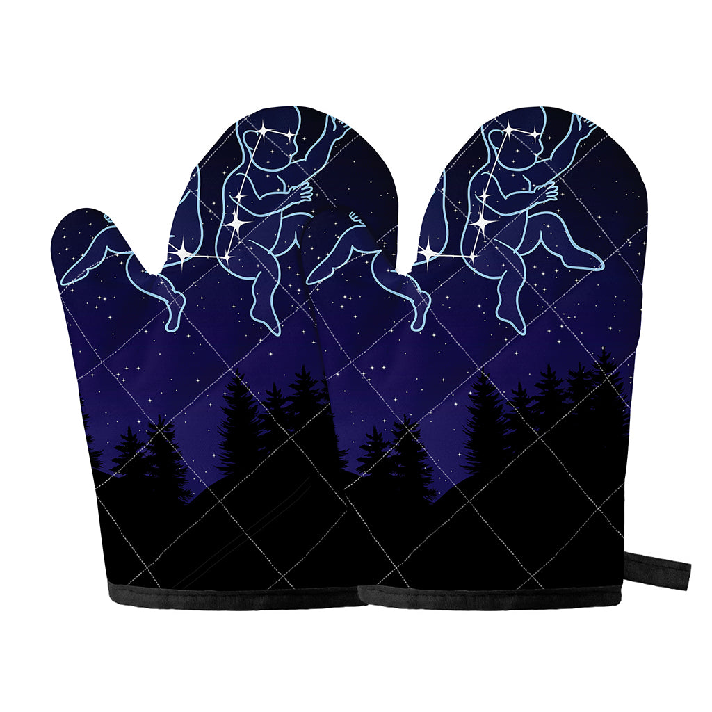 Gemini Constellation Print Oven Mitts