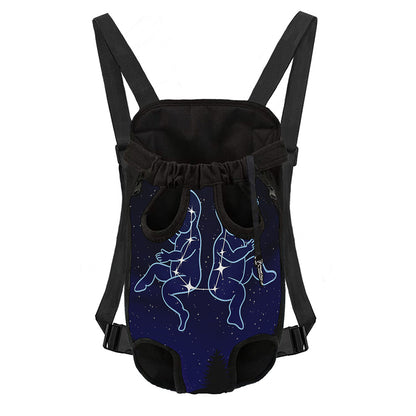 Gemini Constellation Print Pet Carrier Backpack